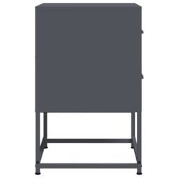 Berkfield Home Bedside Cabinets 2 pcs Anthracite 36x39x60.5 cm Steel in Dark Grey - thumbnail 7