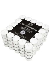Deco Express Unscented White Colour Tealight Candle 8 Hours Pack of 100
