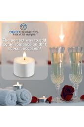 Deco Express Unscented White Colour Tealight Candle 8 Hours Pack of 100 - thumbnail 4