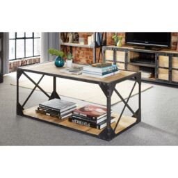 Indian Hub Ascot Coffee Table - Wood - L55 x W100 x H45 cm in Brown - thumbnail 3