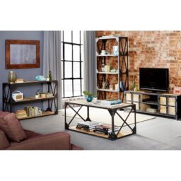 Indian Hub Ascot Coffee Table - Wood - L55 x W100 x H45 cm in Brown - thumbnail 4