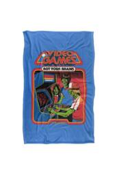 Steven Rhodes Video Games Rot Your Brains Super Soft Throw Blanket - Size: Small - thumbnail 1
