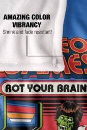 Steven Rhodes Video Games Rot Your Brains Super Soft Throw Blanket - Size: Small - thumbnail 5