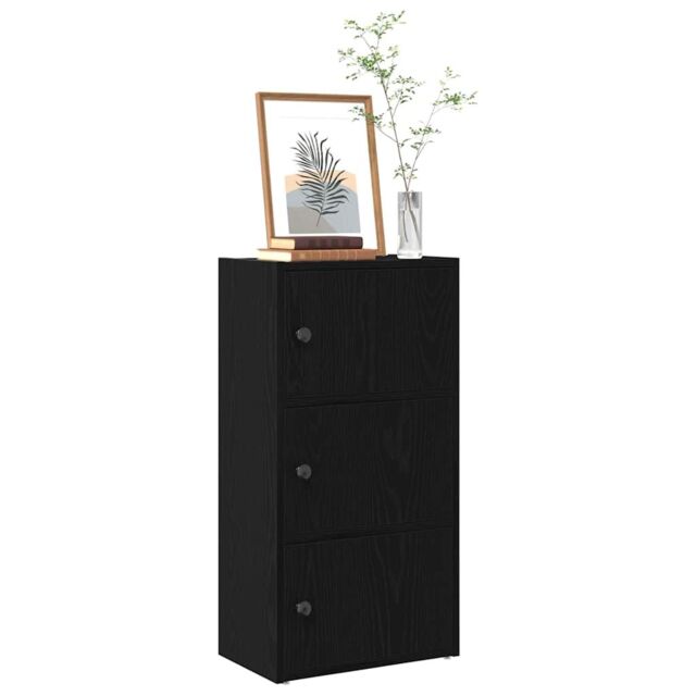 Berkfield Home Bookcase Black Oak 40x24x77 cm Engineered Wood - Size: 40 x 24 x 77 cm - image 1
