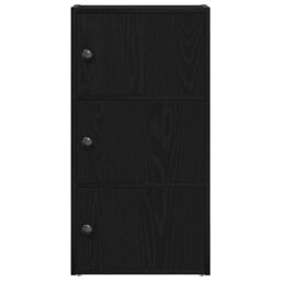 Berkfield Home Bookcase Black Oak 40x24x77 cm Engineered Wood - Size: 40 x 24 x 77 cm - thumbnail 4