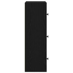 Berkfield Home Bookcase Black Oak 40x24x77 cm Engineered Wood - Size: 40 x 24 x 77 cm - thumbnail 6