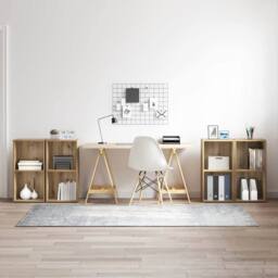 Berkfield Home Modern with Shelf 4 pcs Artisan oak 72 x 35 x 36.5 cm Engineered wood in Brown - thumbnail 2