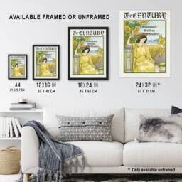 "Artery8 Louis Rhead The Century Midsummer Holiday Issue Cover Wall Art Print in Yellow - Size: W12"" x H16""" - thumbnail 3