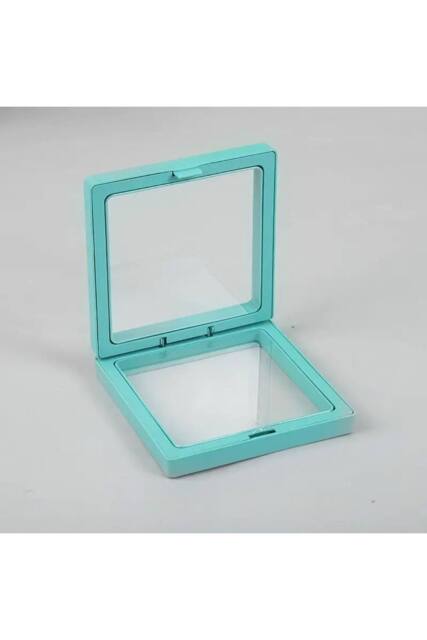 KDMD Teal 3D Floating Frame Display 9x9cm - Jewelry & Collectibles Showcase in Aqua - Size: 9x9 cm - image 1