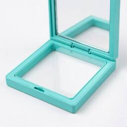 KDMD Teal 3D Floating Frame Display 9x9cm - Jewelry & Collectibles Showcase in Aqua - Size: 9x9 cm - thumbnail 3
