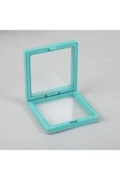 KDMD Teal 3D Floating Frame Display 9x9cm - Jewelry & Collectibles Showcase in Aqua - Size: 9x9 cm - thumbnail 1
