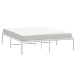 Berkfield Home Metal Bed Frame White 150x200 cm King Size - thumbnail 3