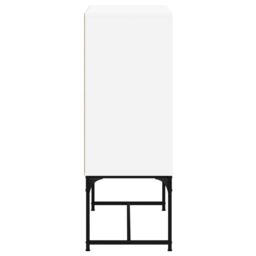 Berkfield Home Side Cabinet with Glass Doors White 69x37x100 cm - Size: 69 x 37 x 100 cm - thumbnail 7