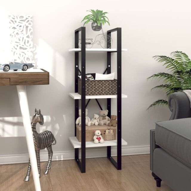 Berkfield Home 3-Tier Book Cabinet White 40x30x105 cm Engineered Wood - Size: 40 x 30 x 105 cm - image 1