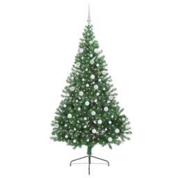 Berkfield Home Beautiful Artificial Pre-lit Christmas Tree Green 180 cm PVC - thumbnail 1