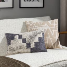 HOEM Himal Woven Knot Cushion in Blue - Size: 40 cm x 60 cm - thumbnail 6