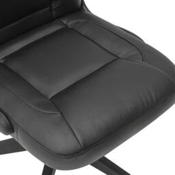 Levede Office Computer Chair PU Leather Swivel Recliner Flip-Up Armrests in Black - thumbnail 7