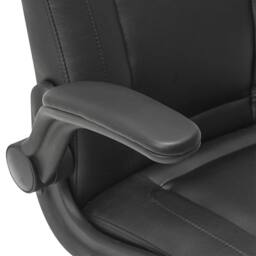 Levede Office Computer Chair PU Leather Swivel Recliner Flip-Up Armrests in Black - thumbnail 5