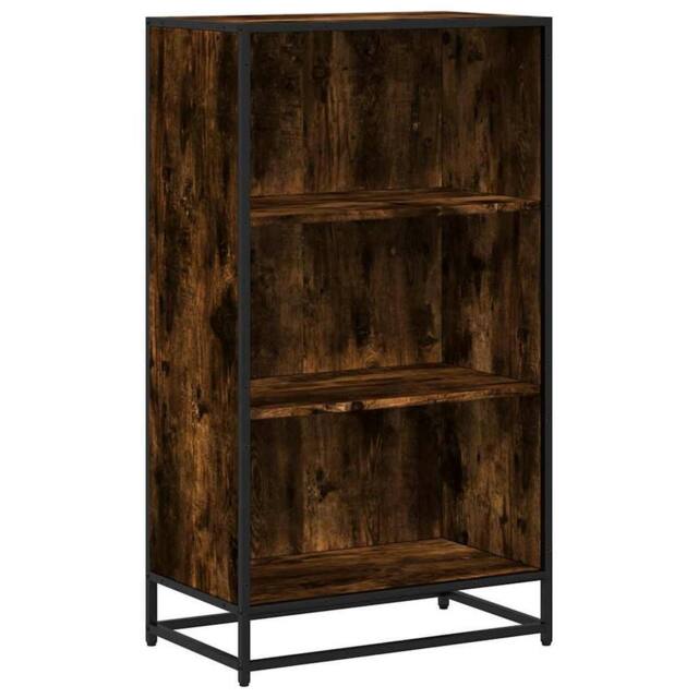 Berkfield Home Book Cabinet Smoked Oak 60x35x107.5 cm Engineered Wood in Brown - image 1