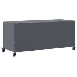 Berkfield Home TV Cabinet Anthracite 100.5x39x43.5 cm Steel in Dark Grey - thumbnail 8