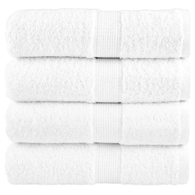 Berkfield Home Premium Soap Towels SOLUND 4pcs White 30x30cm 600gsm - image 1