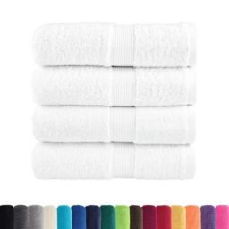 Berkfield Home Premium Soap Towels SOLUND 4pcs White 30x30cm 600gsm - thumbnail 2