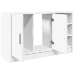 Berkfield Home Sink Cabinet White 90x29x55 cm Engineered Wood - Size: 90 x 29 x 55 cm - thumbnail 5