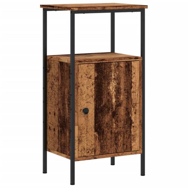Berkfield Home Bedside Cabinet Old Wood 41x31x80 cm Engineered Wood in Brown - Size: 41 x 31 x 80 cm - image 1