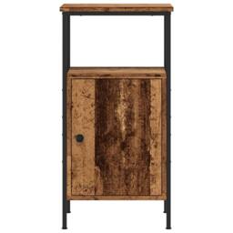 Berkfield Home Bedside Cabinet Old Wood 41x31x80 cm Engineered Wood in Brown - Size: 41 x 31 x 80 cm - thumbnail 5