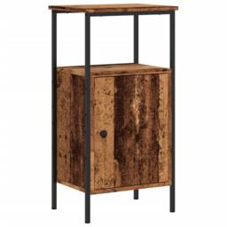 Berkfield Home Bedside Cabinet Old Wood 41x31x80 cm Engineered Wood in Brown - Size: 41 x 31 x 80 cm - thumbnail 1
