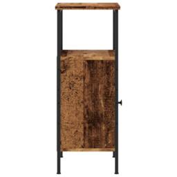 Berkfield Home Bedside Cabinet Old Wood 41x31x80 cm Engineered Wood in Brown - Size: 41 x 31 x 80 cm - thumbnail 6