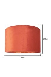 BHS Lighting Large Velvet Easy Fit Light Shade in Orange - thumbnail 5