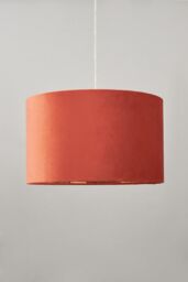 BHS Lighting Large Velvet Easy Fit Light Shade in Orange - thumbnail 2
