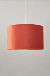 BHS Lighting Large Velvet Easy Fit Light Shade in Orange