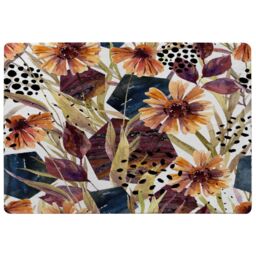 Benjamin Tate Design Autumn Geometric Flowers Rug in Natural - Size: Large - thumbnail 1