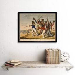 "Artery8 Painting Satire Nelson Napoleonic War UK 12x16"" Framed Wall Art Print - Size: W12"" x H16""" - thumbnail 2