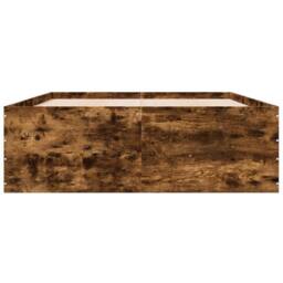 Berkfield Home Bed Frame without Mattress Smoked Oak 120x190 cm Small Double in Brown - thumbnail 4