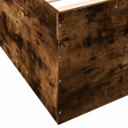 Berkfield Home Bed Frame without Mattress Smoked Oak 120x190 cm Small Double in Brown - thumbnail 8