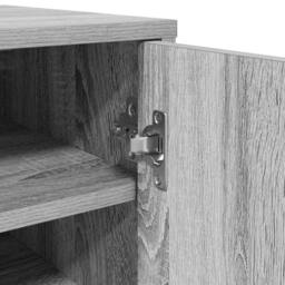 Berkfield Home Shoe Cabinet Grey Sonoma 32x35x92 cm Engineered Wood - Size: 32 x 35 x 92 cm - thumbnail 9
