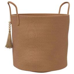 Berkfield Home Storage Basket Brown √ò40x35 cm Cotton - Size: 40x35 cm