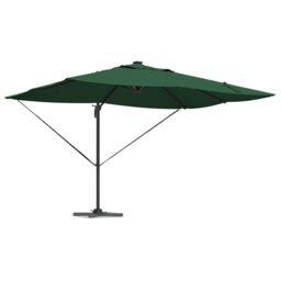 Berkfield Home Cantilever Roma Parasol with LEDs Green 352x251x265 cm Aluminium - Size: 352 x 251 x 265 cm - thumbnail 3