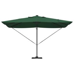 Berkfield Home Cantilever Roma Parasol with LEDs Green 352x251x265 cm Aluminium - Size: 352 x 251 x 265 cm - thumbnail 5