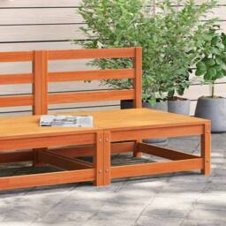 Berkfield Home Garden Sofa Armless Wax Brown 70x70x67 cm Solid Wood Pine - Size: 70 x 70 x 67 cm - thumbnail 1