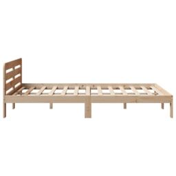 Berkfield Home Bed Frame without Mattress 120x200 cm Solid Wood Pine in Brown - Size: Small Double - thumbnail 5