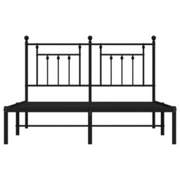 Berkfield Home Metal Bed Frame with Headboard Black 140x200 cm - thumbnail 6