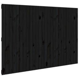 Berkfield Home Wall Headboard Black 166x3x110 cm Solid Wood Pine - Size: 166 x 3 x 110 cm - thumbnail 3