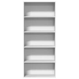Berkfield Home Classic Book Cabinet White 80x30x189 cm Engineered Wood - Size: 80 x 30 x 189 cm - thumbnail 4