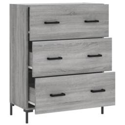 Berkfield Home Sideboard Grey Sonoma 69.5x34x90 cm Engineered Wood - thumbnail 6