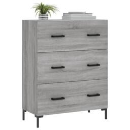Berkfield Home Sideboard Grey Sonoma 69.5x34x90 cm Engineered Wood - thumbnail 1