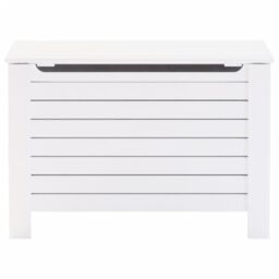 Berkfield Home Storage Box with Lid RANA White 100x49x54 cm Solid Wood Pine - Size: 100 x 49 x 54 cm - thumbnail 4